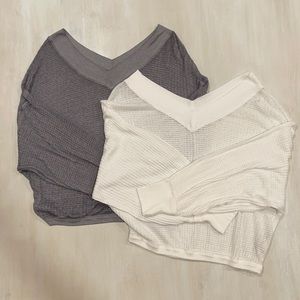 Bundle of Two Free People Long Sleeve Tops